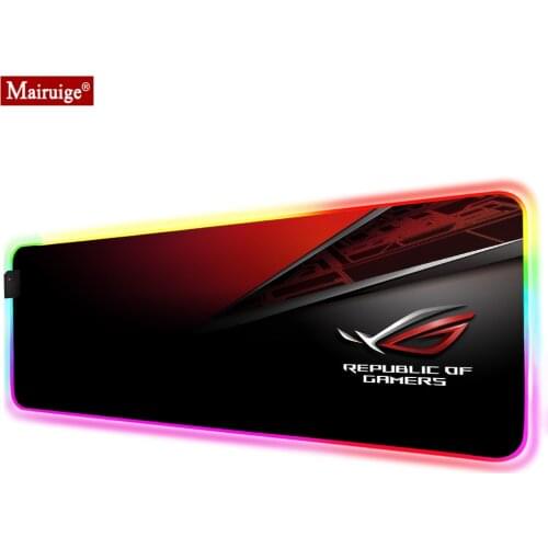 ROG Player Country RGB Mouse Pad Cool Eye of The Bad Guy LOGO Keyboard Pad Large Mousepad Desk Mat 90x40cm Gaming Accessories