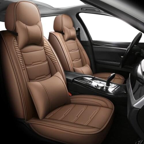 ZHOUSHENGLEE leather car seat covers for hyundai sonata Elantra getz ioniq i10 santa fe solaris tucson creta ix25 ix35 i55