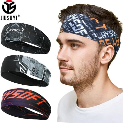Men Women Sport Headband Summer Sports Wide Headband Elastic Tennis Yoga Hair Accessories Breathable Quick Dry Fitness Headwear