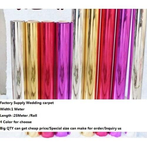 25M Longx1 Meter Width Wedding Mirror Gold Silver Carpet T Stage Carpet Runner Events Party Marriage Bridal Carpet silver