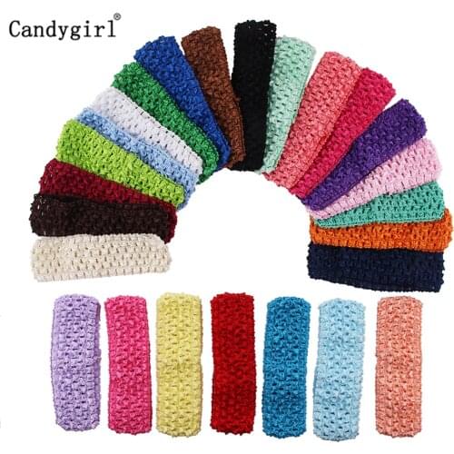 25pcs Baby Headband Elastic Newborn Hair Band Turban Set Toddler Solid Color DIY Hair Accessories