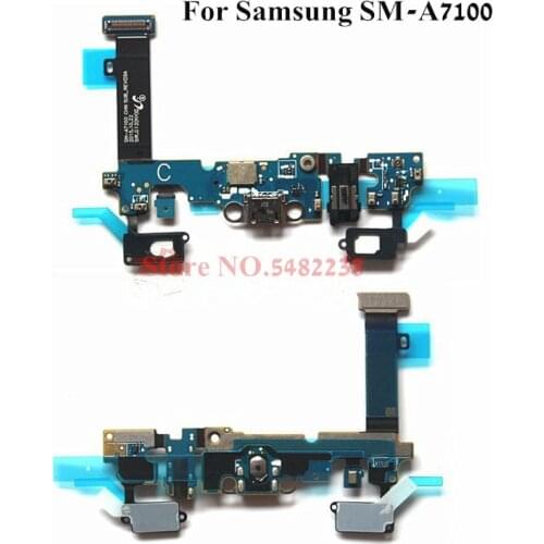Original USB Charging Dock Port Flex cable For Samsung A7100 SM-A7100 Charger plug board+Home Return Sensor Microphone parts