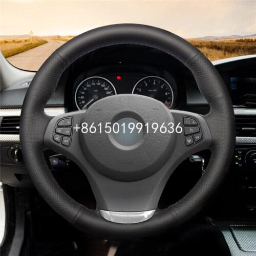 Customized High quality Black Artificial Leather car steering wheel cover For BMW E83 X3 2003-2010