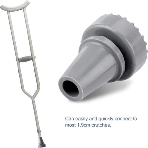 ROSENICE 19mm Inner Diameter Rubber Head Crutch Accessories Antislip Tips Walking Stick Feet (Grey)