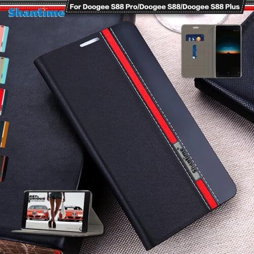 Luxury PU Leather Case For Doogee S88 Pro Flip Case For Doogee S88 Phone Case Soft TPU Silicone Back Cover