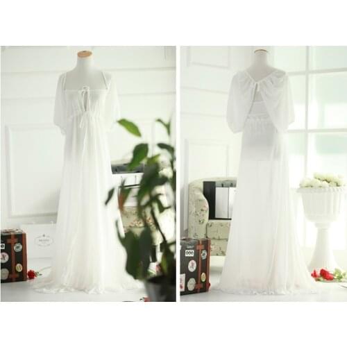 Sexy Lolita Chiffon Bikini Cover Up Cloak Beach Sleep Robe Gown Princess Feel