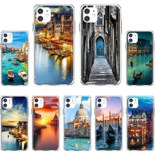 Water-City-Venice-Italy-Sunset-Print For Xiaomi mi Redmi Note 3 4 4X 5 6 7 8 8t 9 9s 9t 10 pro lite Silicone Shell Cover