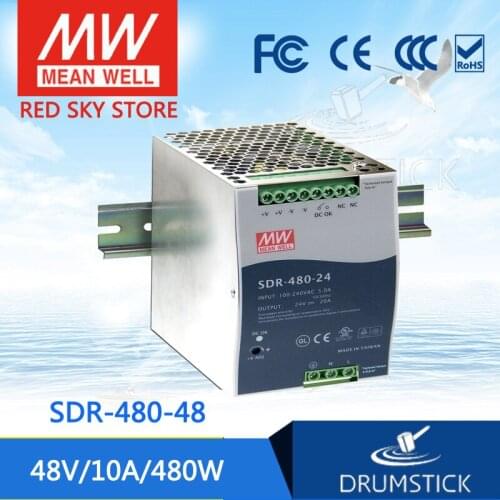 Steady MEAN WELL SDR-480-48 48V 10A meanwell SDR-480 48V 480W Single Output Industrial DIN RAIL with PFC Function