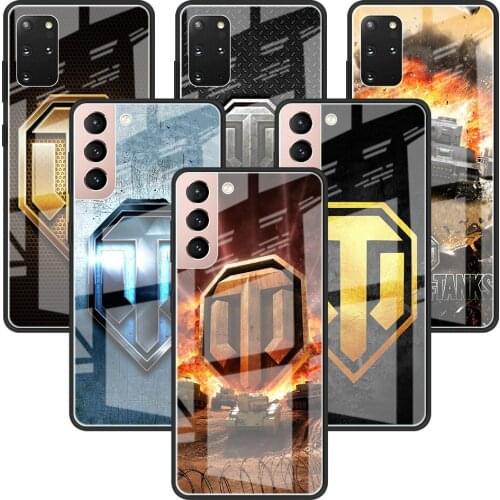 Glass Case For Samsung Galaxy S21 Ultra S20 FE S10 Plus S9 Note 20 10 Lite 9 S8 S10e Back Phone Cover Funda World Of Tanks Game