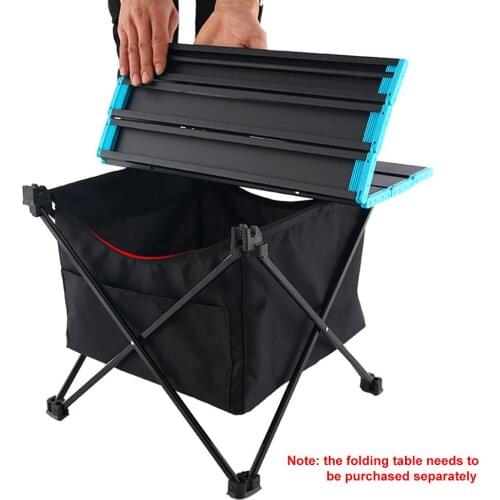 Outdoor Camping Folding Table Storage Bag Organizer Portable Picnic Barbecue Mini Table Hanging Basket