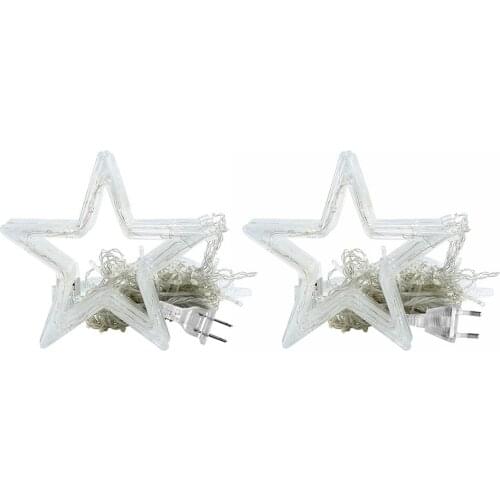 Star Moon LED Curtain Light 8Mode String Home Lamp Garland on Window Tree for Wedding Festival Christmas Fairy Decoration Lights