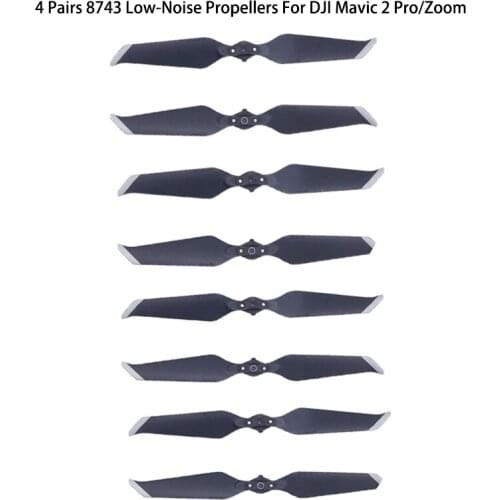 In Stocks 4 Pairs Gold/Sliver 8743F Low Noise Propellers Blade for DJI MAVIC 2 PRO/ ZOOM Drone Accessories