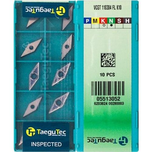 VCGT110304-FL K10 100% Original TAEGUTEC carbide insert with the best quality 10pcs/lot free shipping