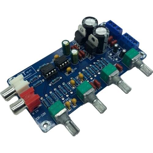 XH-M164 NE5532 Stereo Pre-amp Preamplifier Tone Board Audio 4 Channels Amplifier Module 4CH CH Control Circuit Telephone Preamp