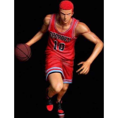 Japan Anime SLAM DUNK Hanamichi Sakuragi Playing Basketball with 2 Heads Figure Model Toys