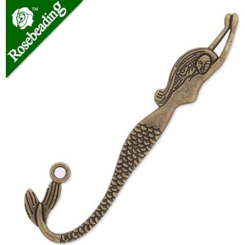 20x81mm Antique boronze hook bookmark,bookmark Chip,mermaid,10pcs/lot-C3927
