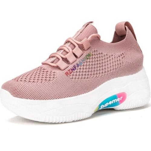 New Women Sneakers Lace-Up Sports Shoes Vulcanized Casual Platform Ladies Comfy Females Height Increasing хочу