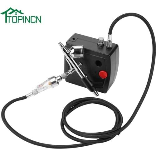0.2mm Dual Action Airbrush Kit Black Pump Spray Air Brush Gun Set G-130A