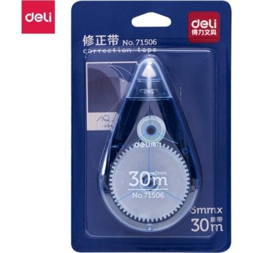 1PC Deli 30M Milky Sticker Correction Tape Korean Student Error Tape Pen Back Corrector Office & School Supplies Stationary