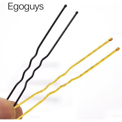 Girls U Shape Hair Clip Women Bobby Pins Waved Hairpins Metal Curly Barrettes Ladies Wedding Wavy Hair Styling Accessories 10PCS