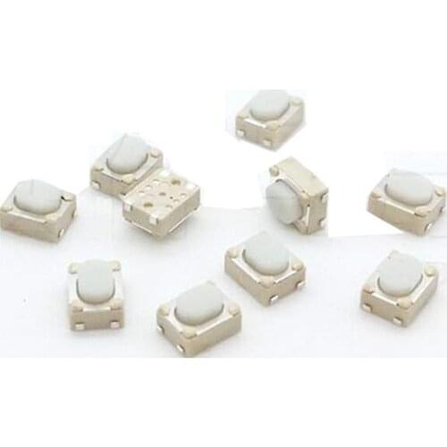 100pcs/lot 3*4*2.5mm Package Foot SMD Push Button Switch e-cigarette Switch Tact Switch White