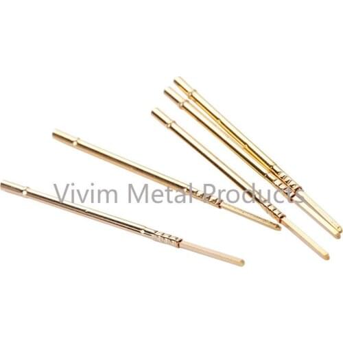 100PCS RM75-3W Gold Plated Spring Test Probes With Brass Tube Spring Needle Test of Circuit Boards Total needle Length 35.8mm