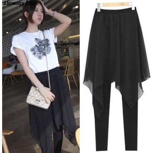 2021 Chiffon Skirt With Pants Womens Leggings For Ballet Dancing Practice Black Flexible Cotton Long Pant