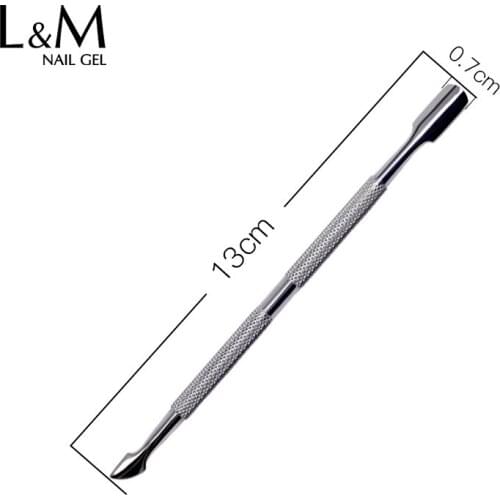 5pcs/Lot Stainless Steel Cuticle Remover Double Sided Finger Dead Skin Push Nail Cuticle Pusher Manicure Nail Care Tool