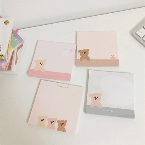 50 Sheets Cute Puppy Memo Pad Message Notes Kawaii Memo Stationery Decoration Notepad Note paper Office Supplies