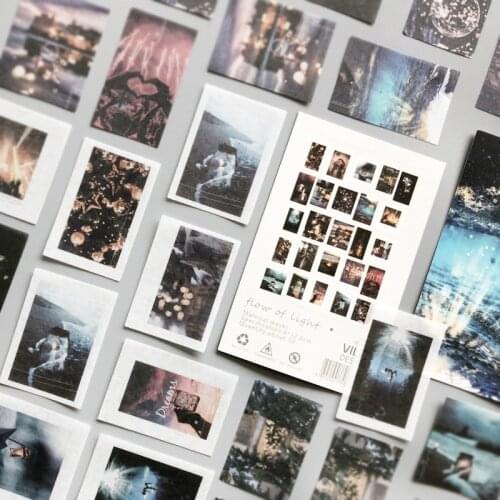 50 pcs/lot flow of light Decorative Stickers Scrapbooking Stick Label Diary Album travel stationery Stickers