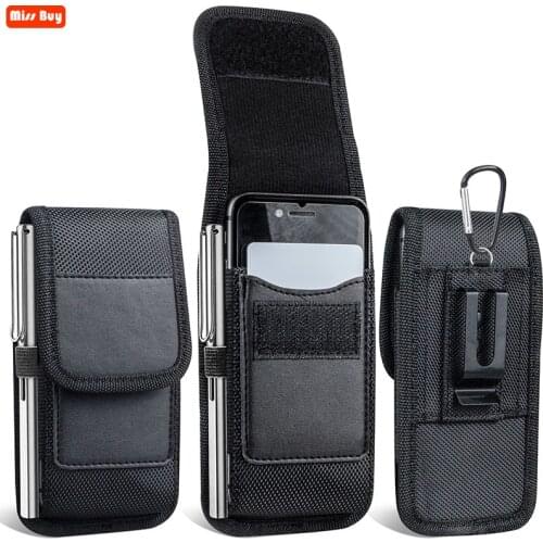 Phone Bag For Samsung galaxy Note 20 Plus Ultra Note 10 Lite Note 9 8 7 5 4 3 Case Belt Clip Holster Oxford cloth Card Pouch
