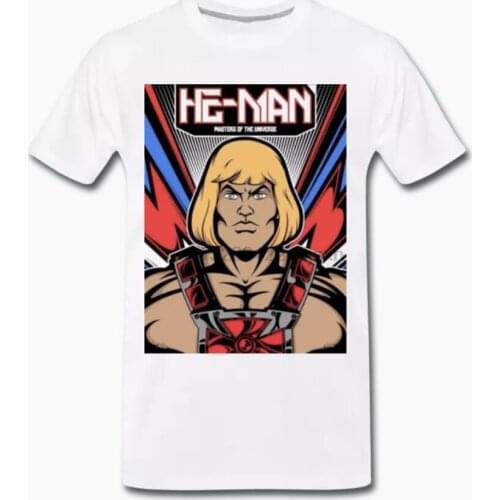 T-Shirt Maglia Masters Of The Universe He Man Skeletor Cartone Anni 80 S-M-L-Xl Harajuku Hip Hop Tee Shirt
