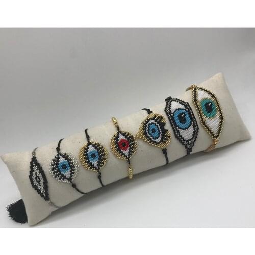 BLUESTAR Women Bracelet MIYUKI Bead Bracelet Turkish Eye Pulseras Mujer Moda jewelry Handmade Woven Armband