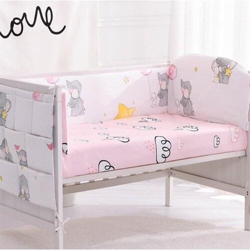 6/9pcs Elephant Baby Crib Bumper Set crib bedding set Newborn room decoration protector de cuna 120*60/120*70cm