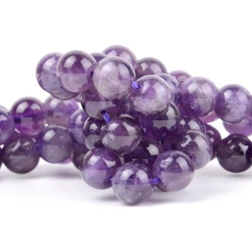 4 6 8 10 12mm Natural Minerals 7 Chakra Healing Stones Amethysts Lapis Lazuli Turquoises Round Beads For Diy Jewelry Making 15"