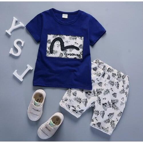 Baby Boys Girls Summer Clothes Fashion Cotton Set Printed Fruit Sports Suit For Boy T-Shirt + Shorts Children Clothing Suit Set
