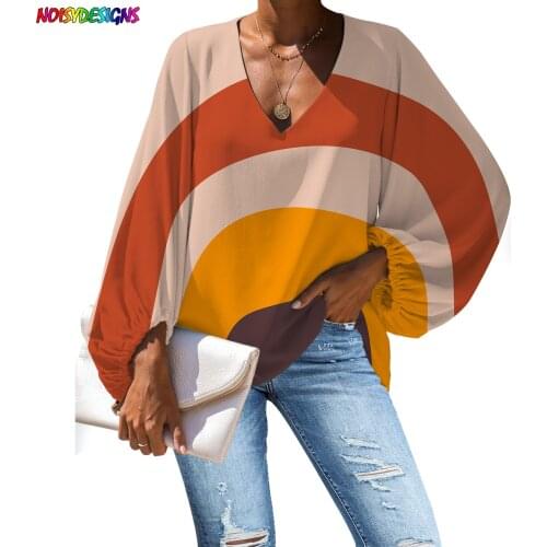 Noisydesigns Womens Chiffon Blouses