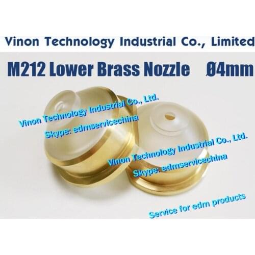 Ø6 Lower Brass Water Nozzle M212 (Both Side Cut) X054D881H04 for Mitsubishi MV1200S.FX.FA X054D881H03, X054D881H02, X054D881H05