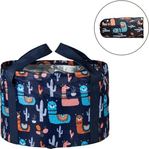 21L Outdoor Camping Water Bucket Ultralight Foldable Round Bucket 230g Picnic Washbasin Portable Folding Fishing Bucket Dropship