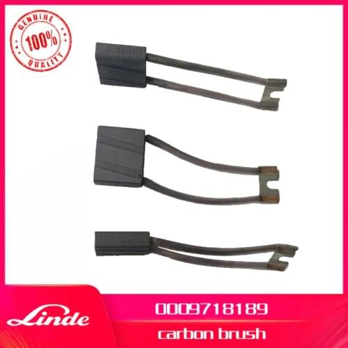 Linde forklift genuine part 0009718189 carbon brush used on 335-02 electric truck E14 E16 E18 E20 new service spares parts