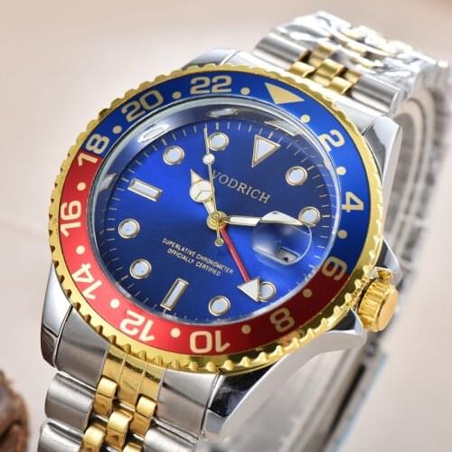VODRICH Mens Gold Watch