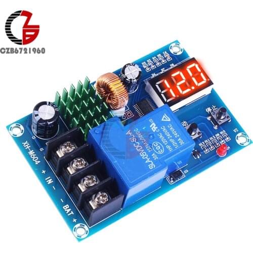 XH-M604 Battery Charging Control Protection Board Storage Lithium Battery Charger Control Switch LED Digital Voltmeter DC 6-60V