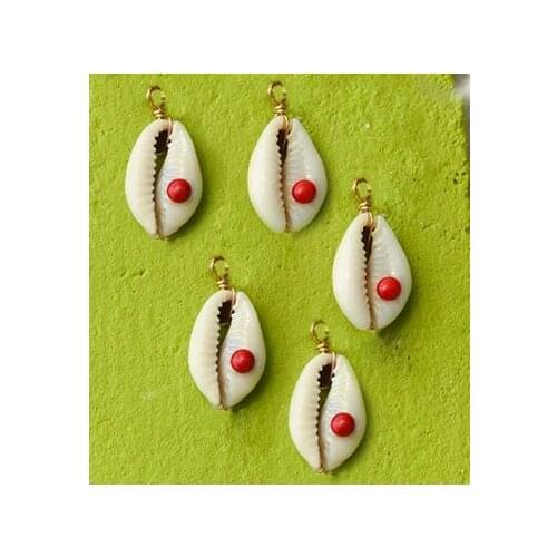 10pcs / lots Natural Shell Beads White Cowrie Shells Fit for Diy Women Bracelet Necklace Jewelry Making Accessories wholesale