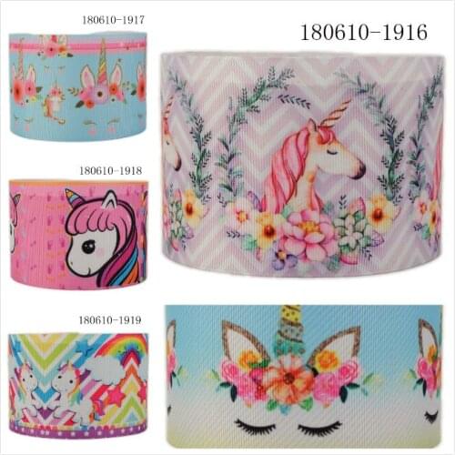 10yards - different size - Unicorn ribbon-Pink unicorn - Cutie/Glitter Unicorn printed grosgrain ribbon/satin ribbon