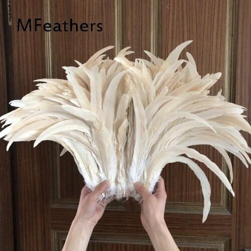 1000PCS Natural Raw White Ringneck Pheasant Tails Feathers for Crafts 35-40CM 14-16" Wedding Decorations Rooster Feather Plumas