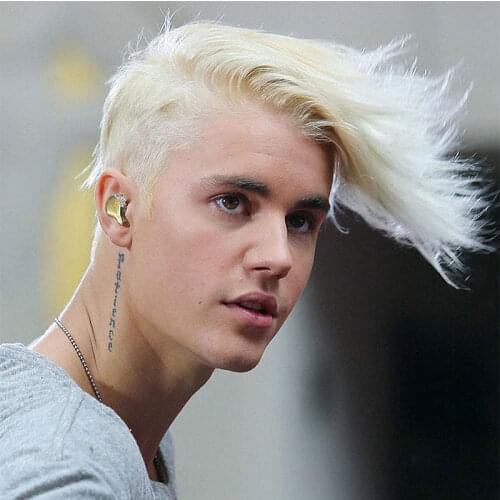 #60 Blonde Human Hair Toupee For Men Mono Transparent Lace Toupee With Skin PU Around 8X10 Lace Top European Remy Hair Eseewigs