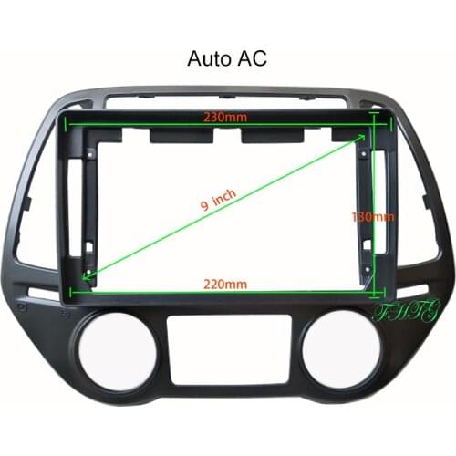 9 INCH Car Audio Frame GPS Navigation Fascia Panel Car dvd Plastic Frame Fascia is suitable for HYUNDAI I-20 2012
