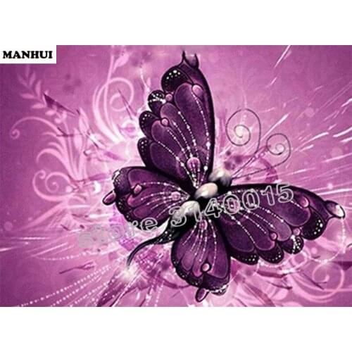 Diamond Embroidery DIY Diamond Painting Butterfly picture Diamond Painting Cross Stitch Rhinestone Home Decoration ABC352