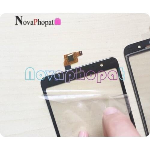Novaphopat Black Touchscreen For BQ BQ-5510 Strike Power Max 4G BQS-5510 5594 / BQ 6010G Practic Touch Screen Digitizer +track