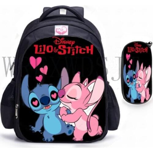 Cartoon Stitch Backpack Kids bookbag Student School Bag Childrens Large capacity Bag Mochila Boys Girls Daily Knapsack